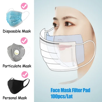 

Disposable Filter Pad For Face Mask Replacement Breathable Pads For All Kinds Of Masks Respirator Kids Adult 100-300pcs