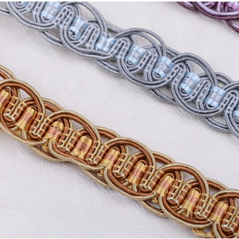 12M/Lot 2cm Wide Curtain Lace Trim Lamp Sofa Cushion Edge Decor Braided Ribbon Belts Accessories Tassel Fringe DIY | Дом и сад