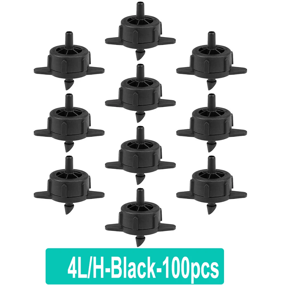 200-20pcs 2L/4L/8L/H Pressure Compensated Dripper Auto Micro Irrigation Watering System Fitting Irrigation Drop Drip Nozzle 