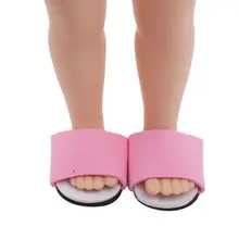 Pantoufles de Salon roses pour bébé fille américaine, chaussures de poupée pour 18 "43cm, accessoires BJD, costume, tenue