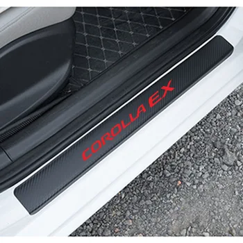 

Carbon Fiber Car Stickers Styling Decals For Corolla EX High Quality Car Door Sill Plate Sticker Car-Styling Auto Accessories
