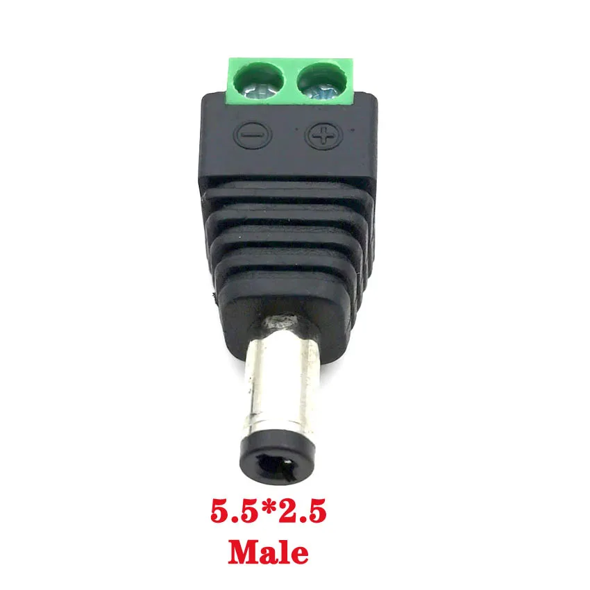 Connettori per spina di alimentazione DC femmina maschio 5,5 mm x 2,1 mm 5 ,5x2,5 mm Cavo adattatore per presa jack femmina maschio 5525 5521  13