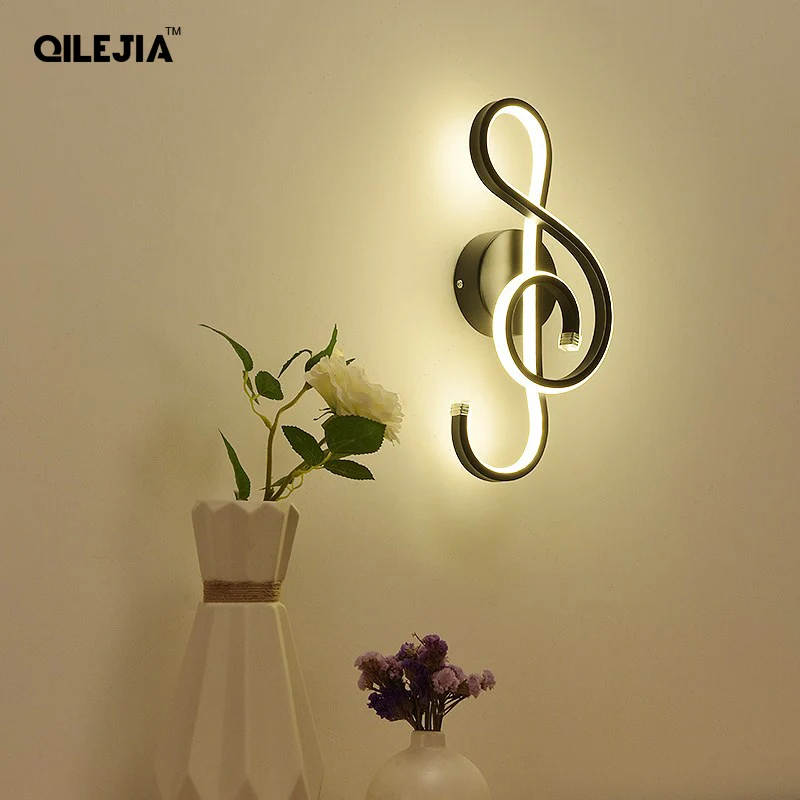 Белый/черный светодиодный настенный светильник для спальни рядом с настенным