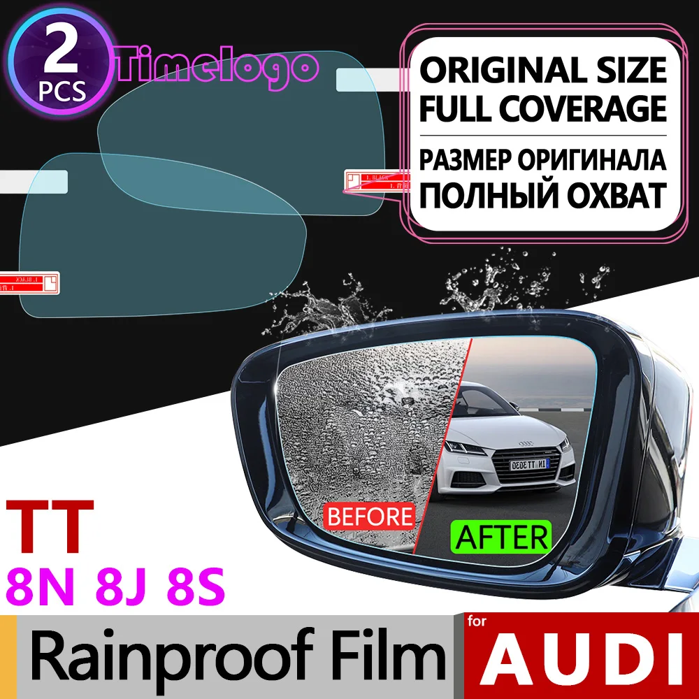 

For Audi TT 8n 8j 8s 1998 - 2020 mk1 mk2 mk3 Full Cover Anti Fog Film Rearview Mirror Rainproof Anti-Fog Accessories TTs Sline