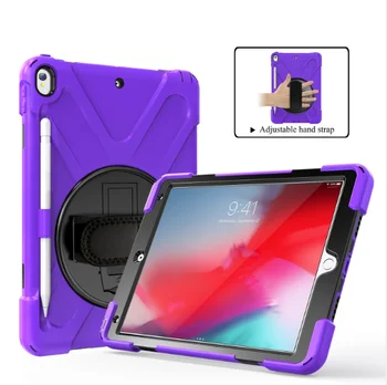 

With pen holder + hand strap for iPad 2/3/4 PC + silicone flat anti-fall protection case