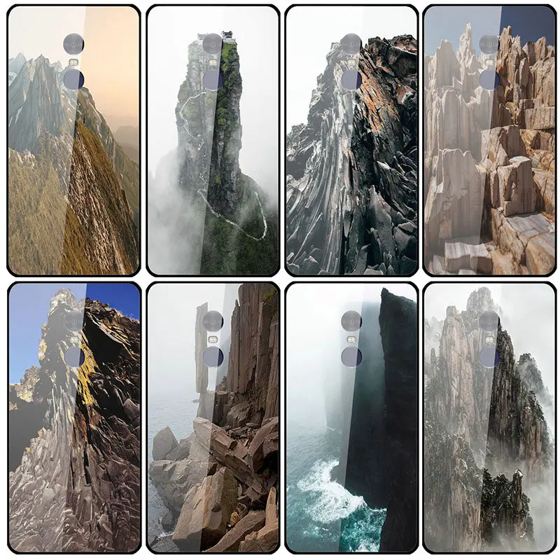 Tempered Glass Phone Cover Case for Xiaomi Redmi Note 4 4X 5A 5S 6X 7 7A 8 8A 9 SE A1 A2 Lite Plus Shell Rocks and Mountains | Мобильные