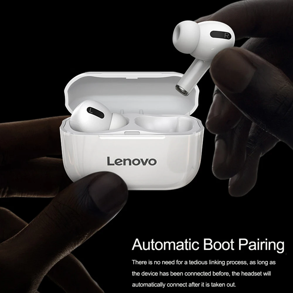 Lenovo LP1S наушники вкладыши TWS Bluetooth спортивные беспроводные стерео гарнитура HiFi