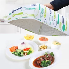 Складные крышки для еды, сохраняющие тепло, алюминиевая фольга, покрытие для еды, посуда, изоляция, для пикника на открытом воздухе, полезный набор кухонных гаджетов