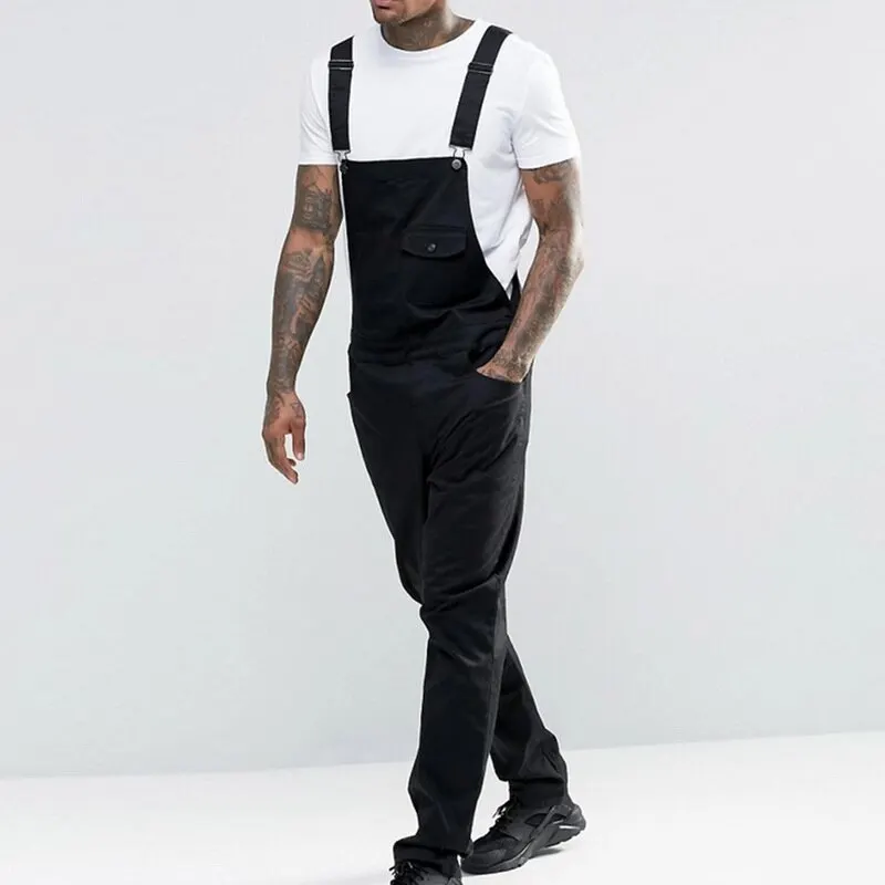DIHOPE Men Casual Loose Fit Pants Cargo Bib Overalls Multi Pocket Trousers Jumpsuits Male Spring Autumn Solid Slim Fit DIHOPE Men Casual Loose Fit Pants Cargo Bib Overalls Multi Pocket Trousers Jumpsuits Male Spring Autumn Solid Slim Fit