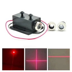 Module Diode Laser rouge focalisable 30mW 650nm, point/ligne/croix avec dissipateur thermique 12mm 3V 5V 