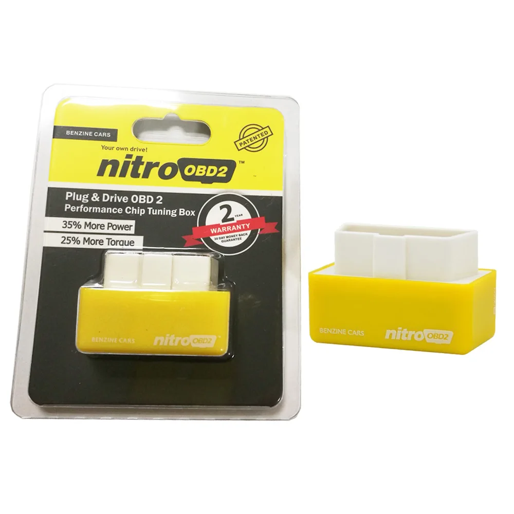 Nitro Plug & Drive OBD2 Performance ECU Chip Tuning Box Engine Diagnostic Controller Tool for Diesel Cars More Power and More Torque 
