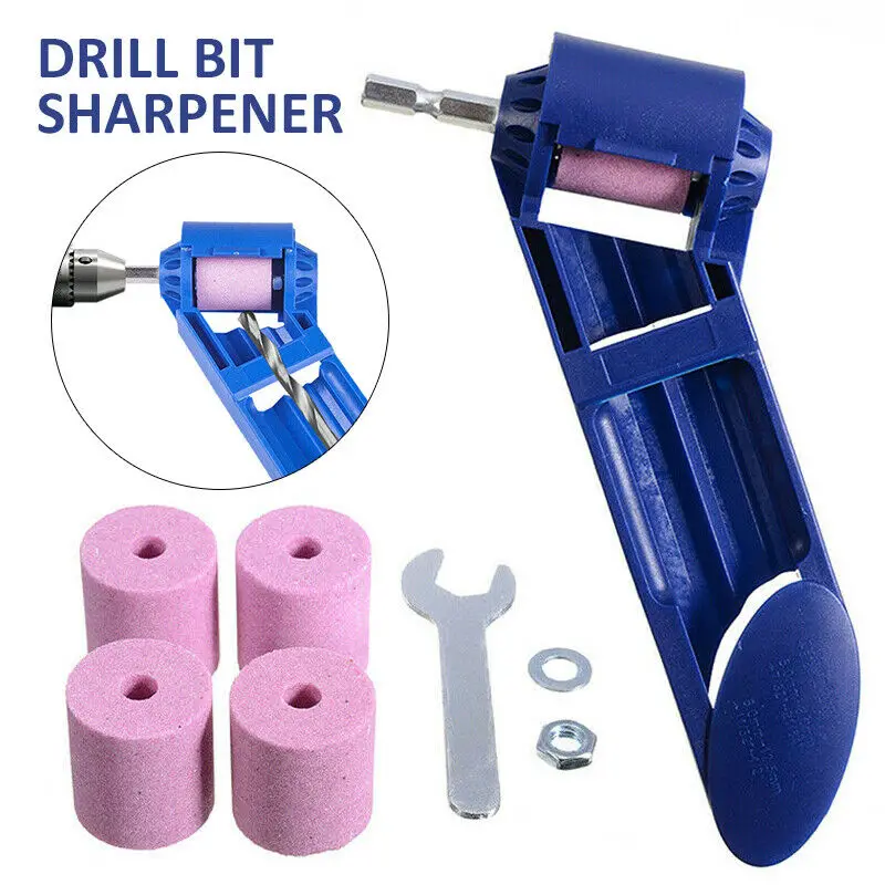 Portable Drill Bit Sharpener Corundum Grinding Wheel for Grinder Polishing KitEC 