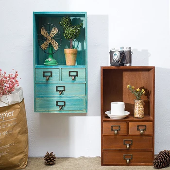 

Desktop Drawer Combination Storage Box Multi-function Storage Box Creative Jewelry Sundries Storage Compartment Retro Style
