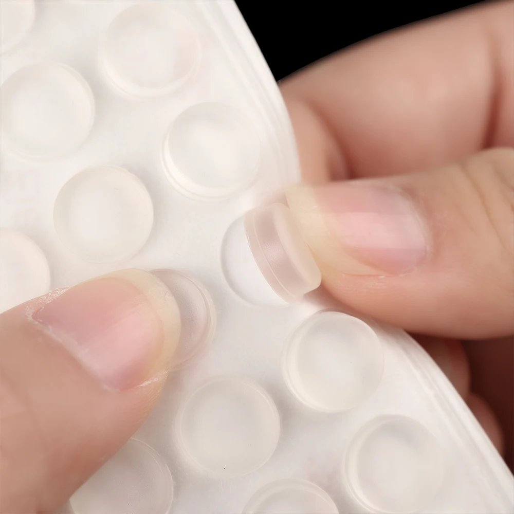 Door Stopper Silicone Door Stopper Door Stopper Bumpers 50/64/100 Pcs Silicone Buffer Pads Door Stopper Self-adhesive Bumper Rubber Prevent Noisy Collision Cushion Furniture Protection