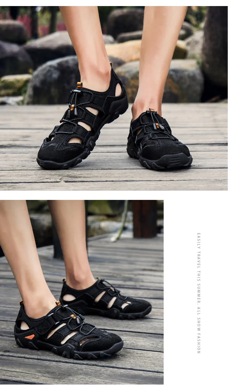 New Roman genuine leather men sandals summer cow leather for beach male shoes mens gladiator sandal Plus size 38-46 (16)