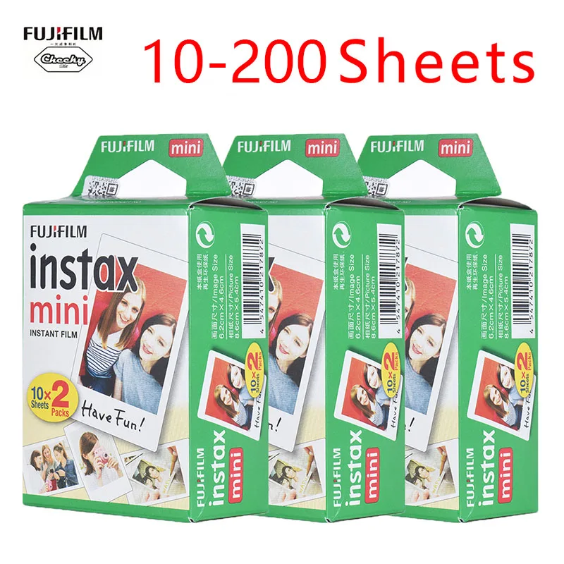 10-200 листов Fujifilm Instax Mini белая пленка мгновенная фотобумага для Instax Mini 8 9 7s 9 70 25 50s 90 камера SP-1 2 камеры