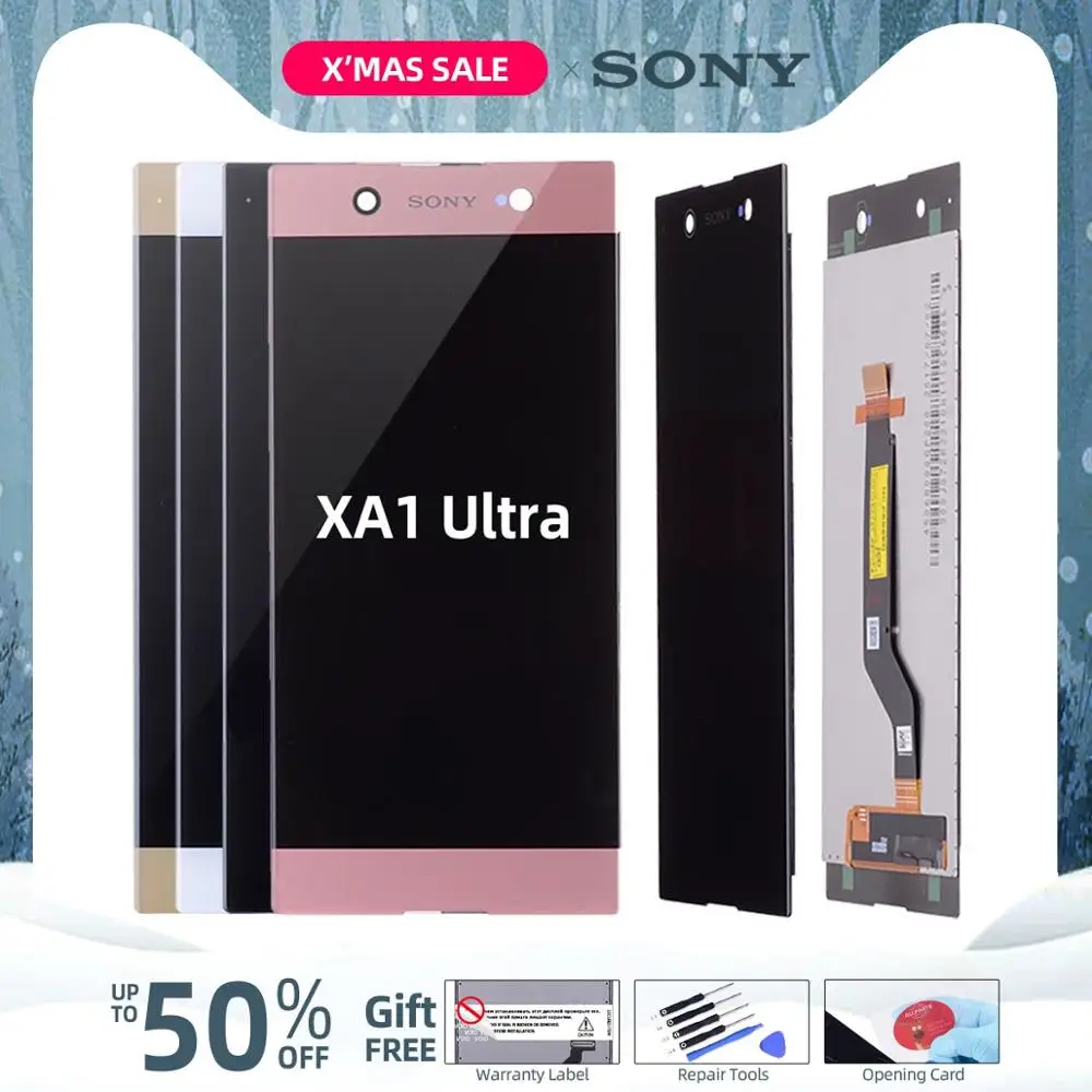 6,0 дюймовый экран для SONY Xperia XA1 Ultra G3221 G3212 G3223 с сенсорным стеклом дигитайзер в сборе с рамкой