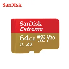 Original SanDisk Extreme Micro SD Card A2 U3 V30 128GB 256GB Flash Memory Card 64GB 32GB TF Card microSDHC/microSDXC For