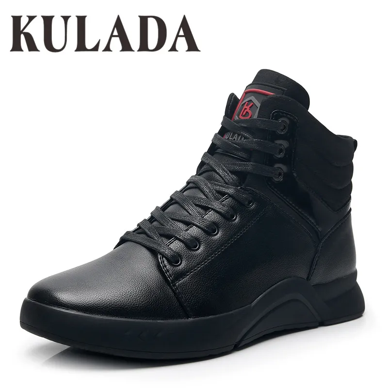 KULADA/Новинка Мужские зимние кроссовки Уличные рабочие водонепроницаемые очень
