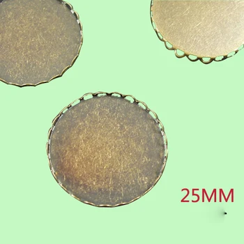 

wholesale 300pcs 25MM diy Jewelry Accessories Ancient bronze plated lace base
