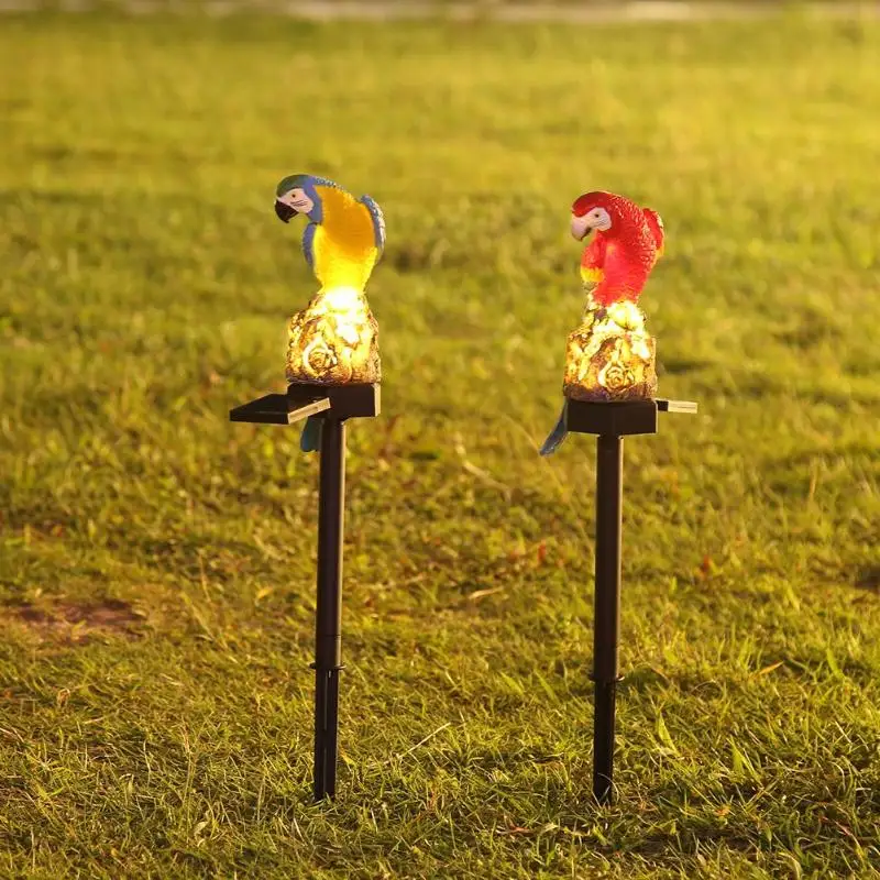 Солнечный Мощность светодиодный попугай газон уличный светильник Водонепроницаемый садовый светильник поддержка прямой доставки