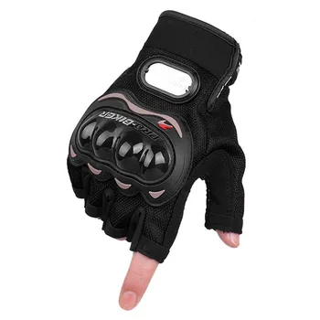 

1 Pair Motorcycle Gloves Non-Slip Hard Knuckle Half Finger Gloves Protective Gear Racing Biker Riding Motocross Gloves