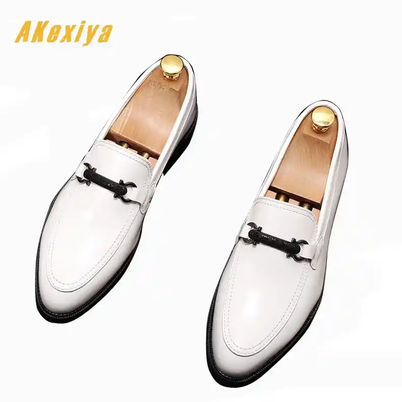 New British Vintage Men Luxury Designer Gentleman Pointed Black