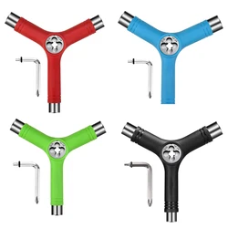 Socket Wrench Repair Or Tighten Skateboards Y Type Skateboard Wrench Skate Tool Screwdriver Socket Multi-Functional Kit
