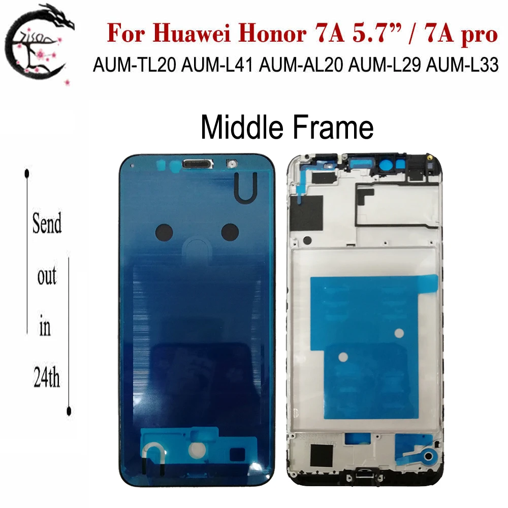 Middle Frame For Huawei Honor 7a 5.7\" Middle Frame 7a Pro Housing Cover ...