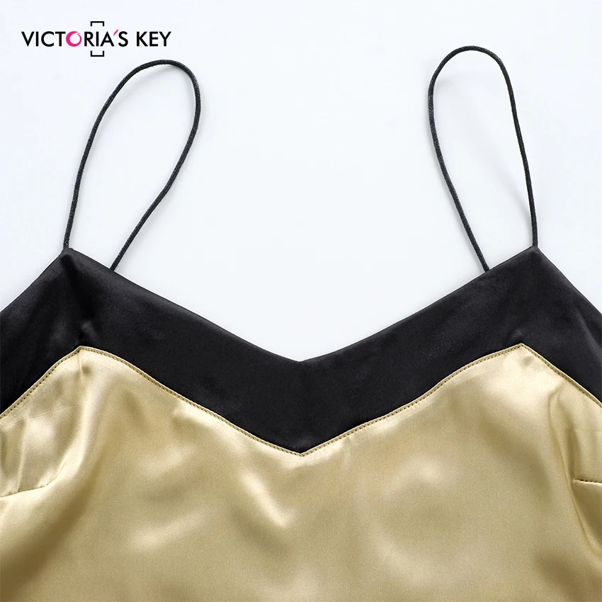 Виктория ключ хаки сплошной сексуальный Camis V шеи сатиновая Пижама летний топ без рукавов и шорты женская одежда для сна Pj набор
