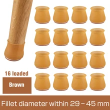 

16PCS Silicon Chair Leg Covers Felt Bottom Soft Silicone Furniture Foot Protector Pads Anti-slip Table Legs Floor Protection Mat