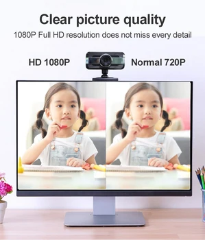 

USB Drive-free 1080P Computer Camera Video Online Class Live Broadcast Built-in Microphone 2 Mega Pixel 1920*1080 Resolution