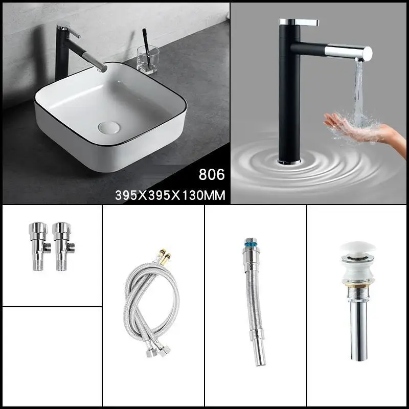 Version F Mano Bagno Lavatorio Sobre Encimera De Vanity Banyo Bassin Fregadero раковина для ванной комнаты Lavabo Cuba Pia Banheiro умывальник - Цвет: Version F