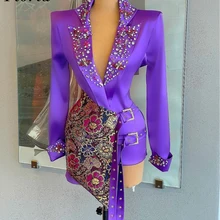 Robe violette de célébrité du moyen-orient, tenue de soirée populaire pour occasions spéciales de dubaï, 2021