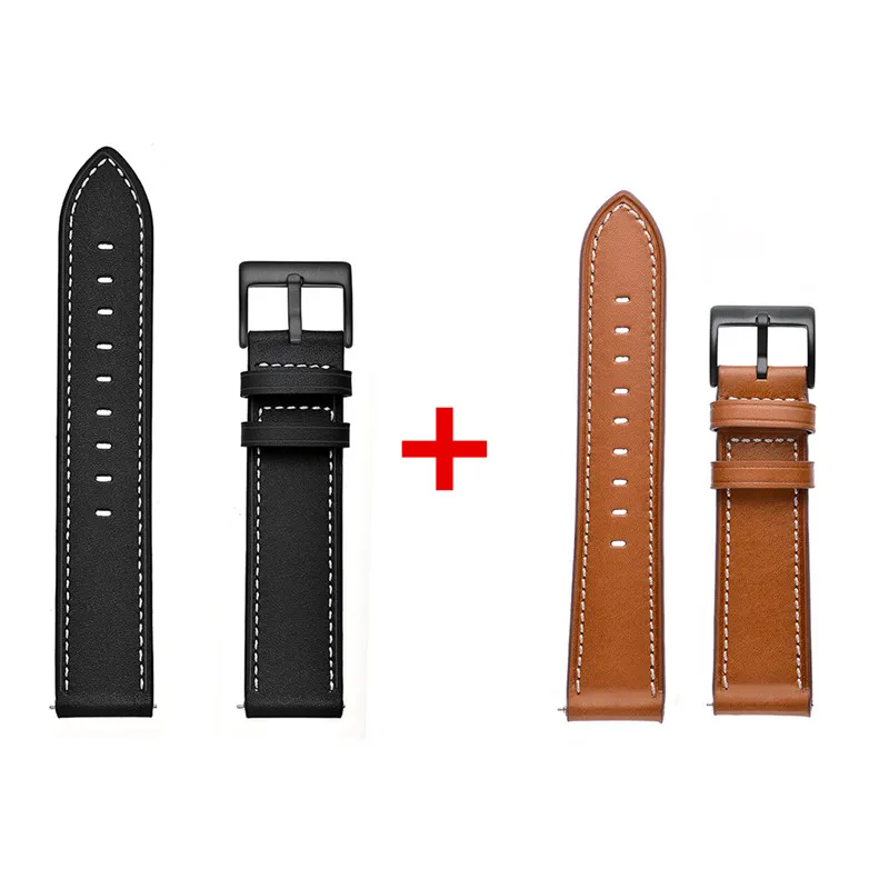 3 Ремешок из натуральной кожи для часов Amazfit Stratos 2 pace/Bip BIT PACE Lite/Amazfit GTR 47 мм 42 мм сменный Браслет для часов - Цвет: 3