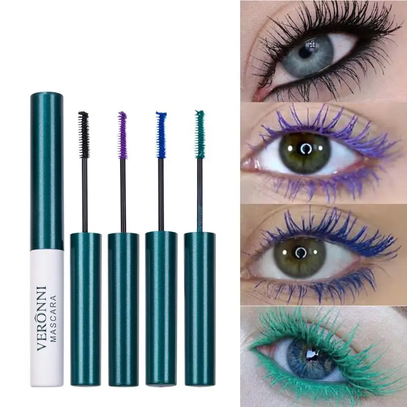 

VERONNI Colorful Mascara Eyelashes 4D Silky Waterproof Eyelashes Comestic Thick Curl Long Non-smudge Mascara Eye Makeup TSLM2