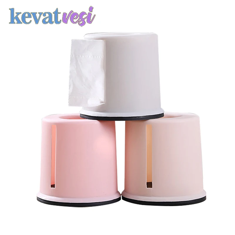 

Roll Paper Box Creative Round Tissue Boxes Plastic Towel Napkin Napkins Holder Living Room Desktop Rolling Paper Storage Box
