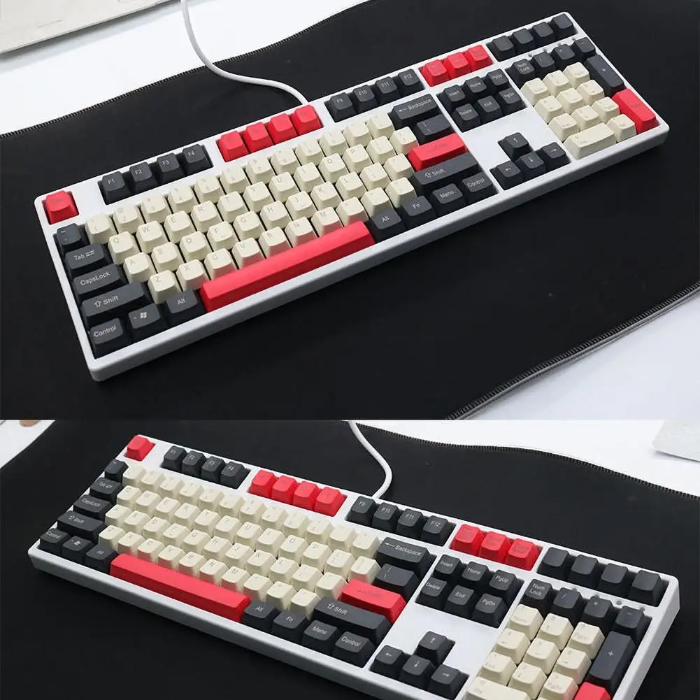 

104 Keys PBT Assorted Color Universal Keycaps for Cherry MX Mechanical Keyboard For Cherry Mechanical Keyboard Key Cap Switches