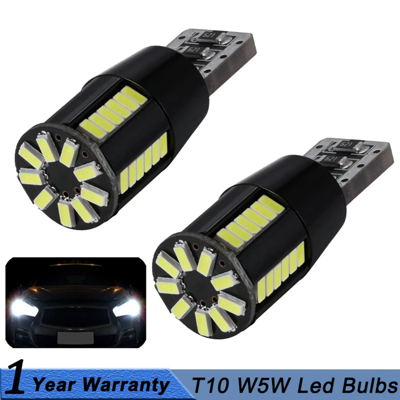 2x W5W T10 светодиодный Canbus лампы для Peugeot 206 207 307 3008 2008 308 408 508 301 208 без ошибок OBC