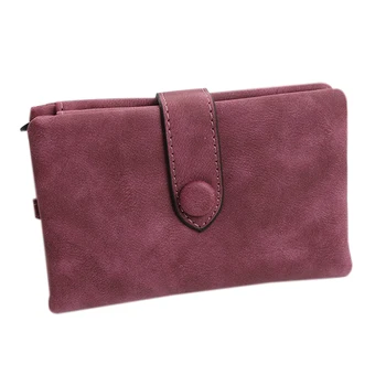 

Wallet For Women Trifold Small Female Purse Scrub Leather Women Wallet Short Soild Zipper Coin Purse Card Holders