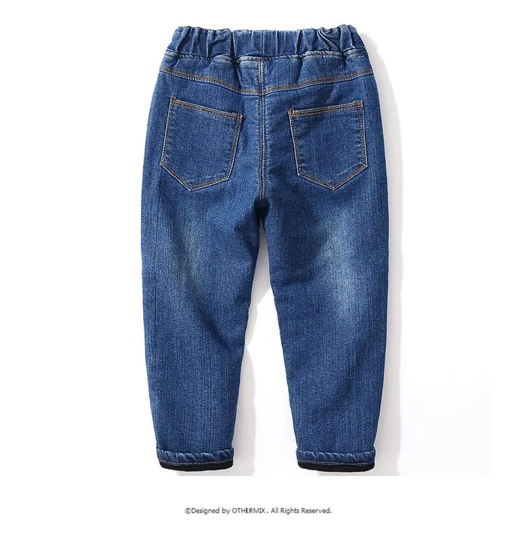 BOY'S Denim Trousers Korean-style Autumn And Winter New Style Brushed And Thick Casual Pants 1-3 Years Old Baby Versatile C