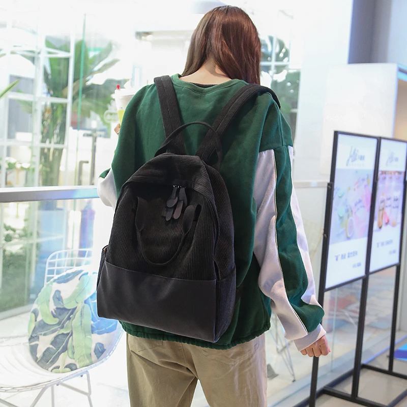 DIDA BEAR Модные женские рюкзаки большой школьный рюкзак для подростков девочек дорожный рюкзак модная сумка Bolsas Mochilas вельветовые сумки