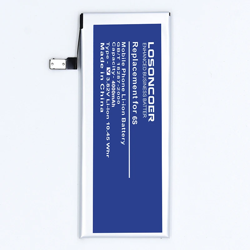 LOSONCOER 4000mAh для Apple iPhone 6S батареи мобильного телефона батареи бесплатные инструменты отвертка подставка держатель наклейки