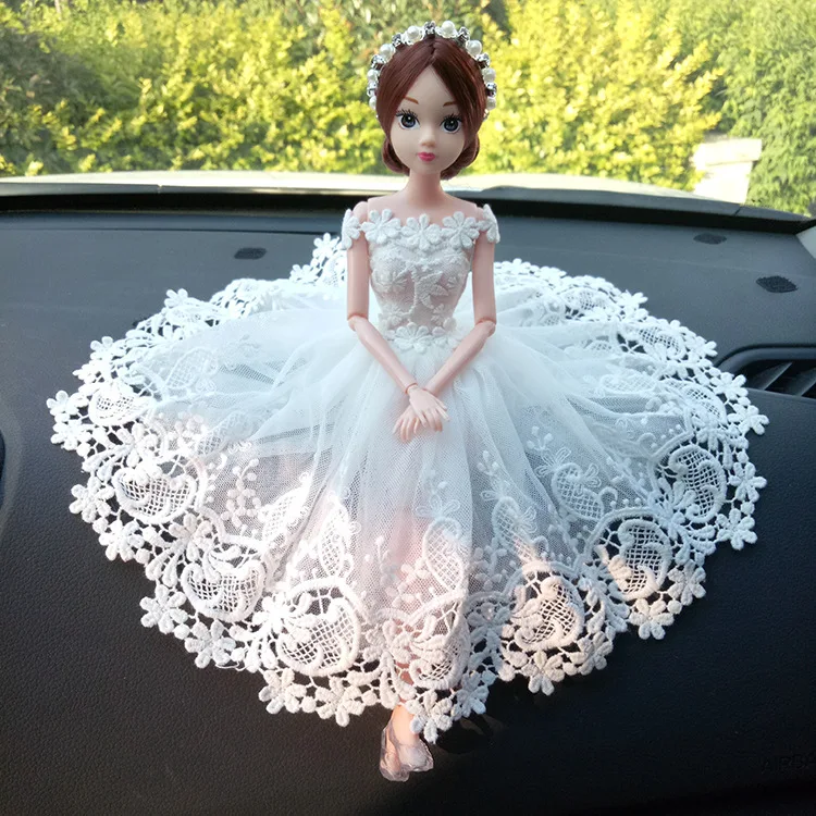 Аксессуары Автомобильная кукла автомобиль свадебное платье для куклы изысканное украшение автомобиля центральный автомобиль украшение подарок