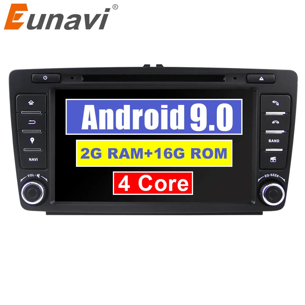 Eunavi 2 din android Штатная магнитола андроид системный блок автомагнитола для Шкода