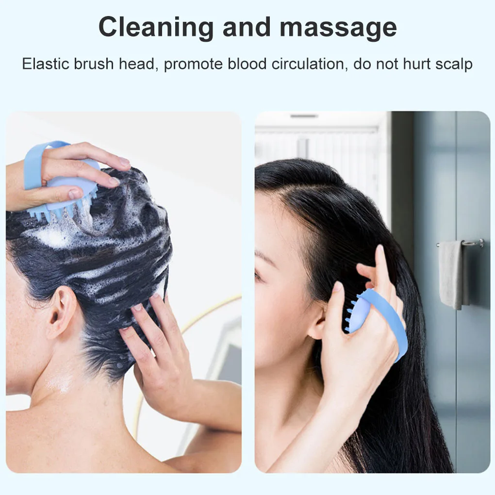 1 gab. galvas ādas masāžas ķemmes mazgāšanas birste elastīga gaisa spilvena TPR vannas dušas skrubēšanas spa novājēšanas masāžas birste_voghion.com