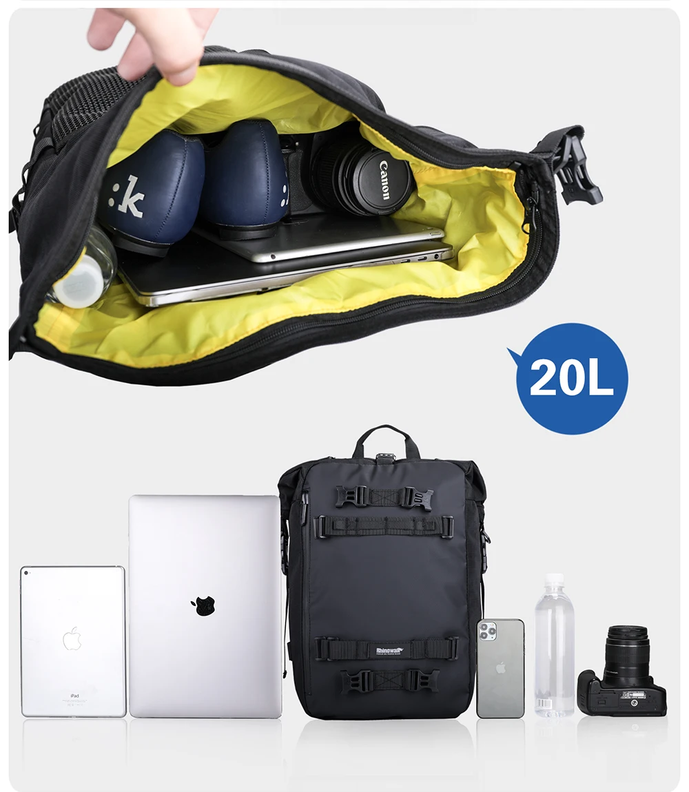 Rhinowalk Motorcycle Motocross Rear Seat Bag 10L 20L 30L Waterproof Luggage Pack Multi-Function 4 IN 1 Bumper Modification Bale (14)