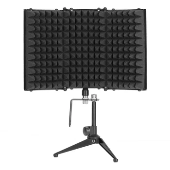

Foldable Microphone Isolation Shield Sound Dampening Acoustic Screen with Tripod Recording Studio Equipment Accessories