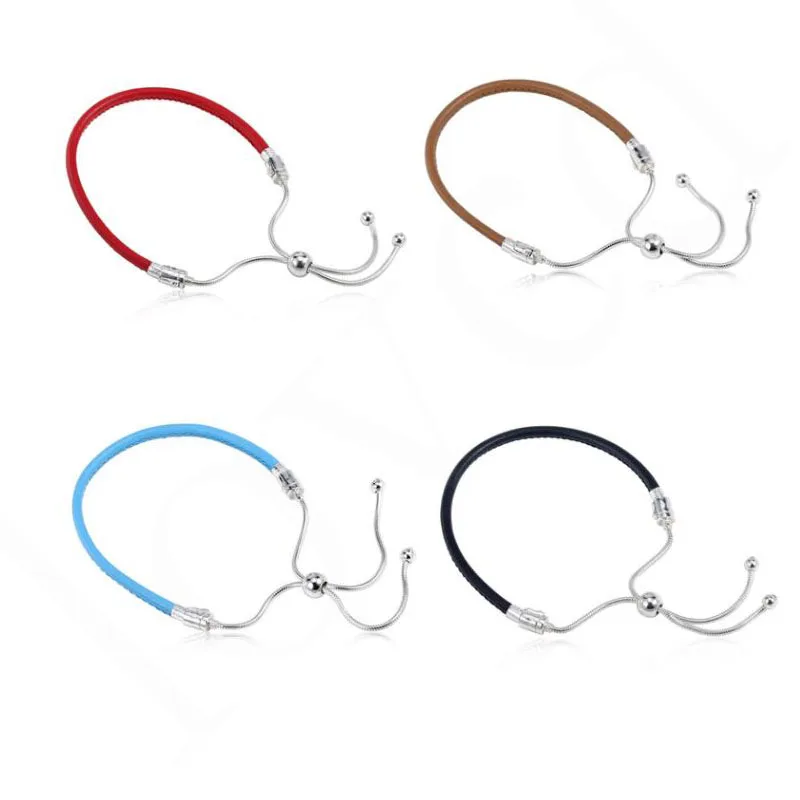 

Wholesale Long Chain Buckle Unisex Leather Bracelets For Women Fashion Jewelry