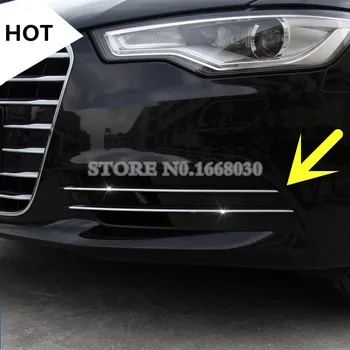 

Exterior Front Bumper Grille Fog Light Trim Cover 4pcs For Audi A6 S6 2012-2015 Car accesories interior Car decoration
